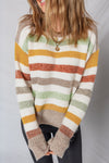 Vivian Stripe Crew Neck Sweater - B.You Boutique & Boji Balloon Bar