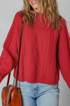 Joanna Cable Knit Baggy Sweater - B.You Boutique & Boji Balloon Bar