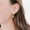 Elegance In Chains Pearl Earrings - WATERPROOF