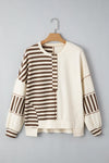 Ariana Stripe Stitched Oversized Sweatshirt
