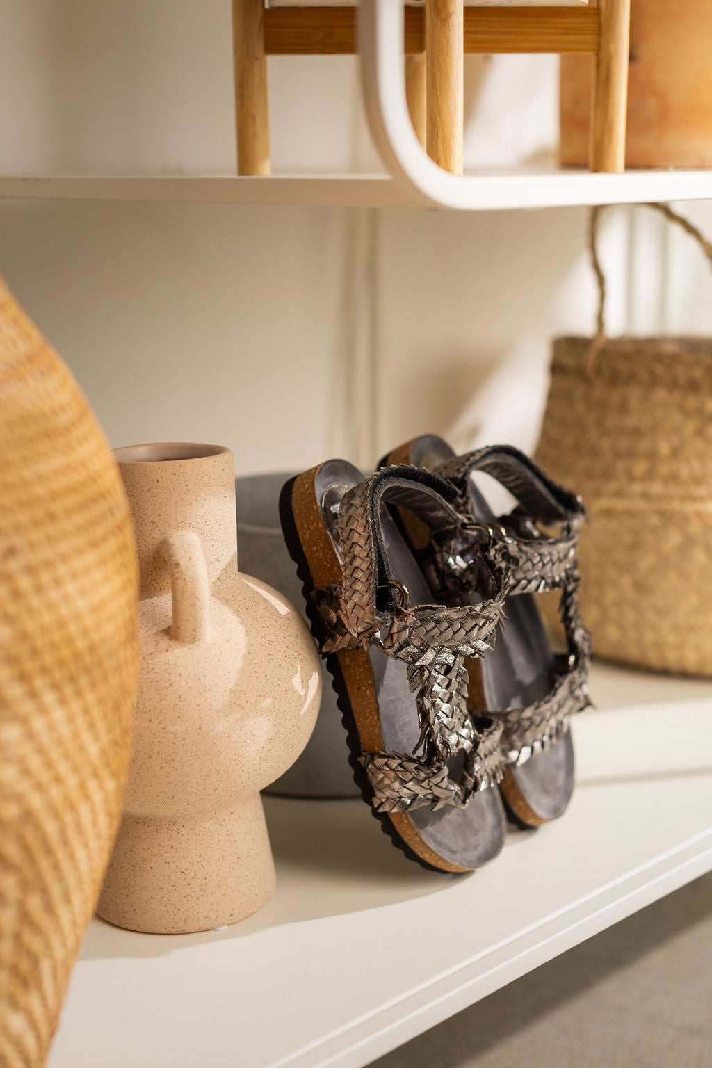 River Dance Woven Sandal in Pewter - B.You Boutique & Boji Balloon Bar