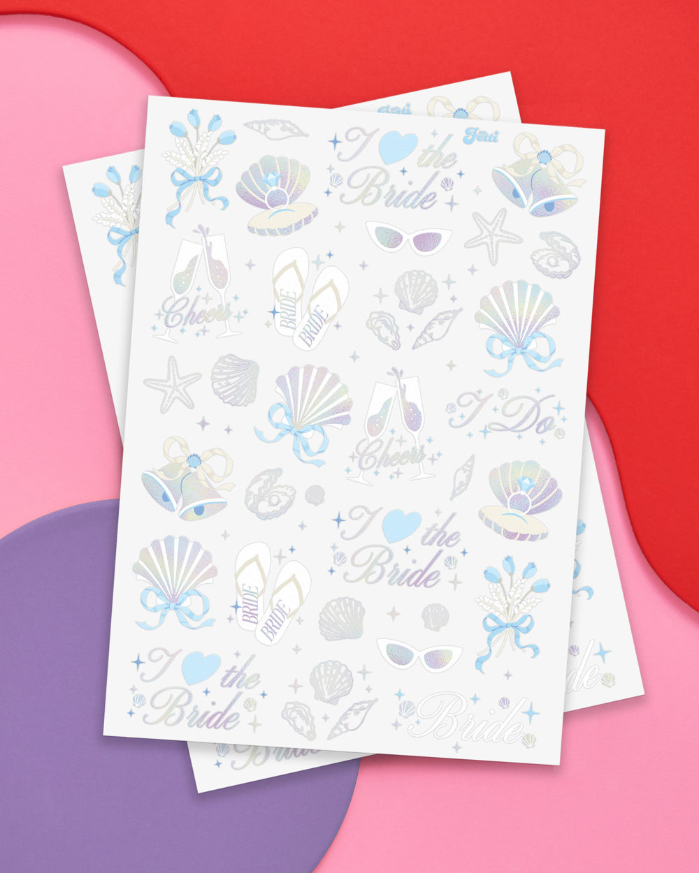 Seashells & Wedding Bells Tats - 60 temporary tattoos - B.You Boutique & Boji Balloon Bar