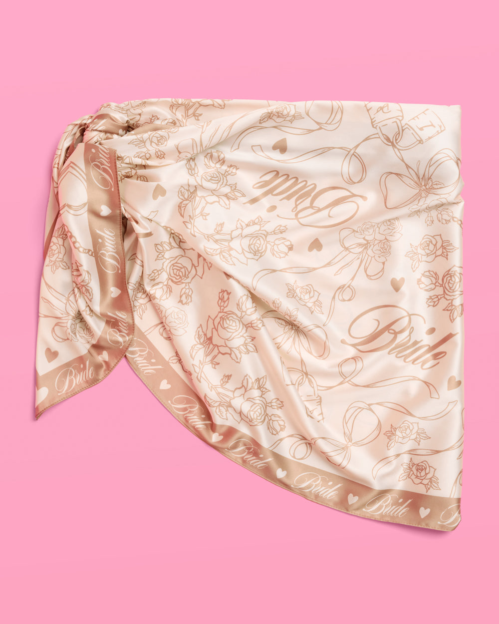 Neutral Bride Sarong - satin printed sarong - B.You Boutique & Boji Balloon Bar