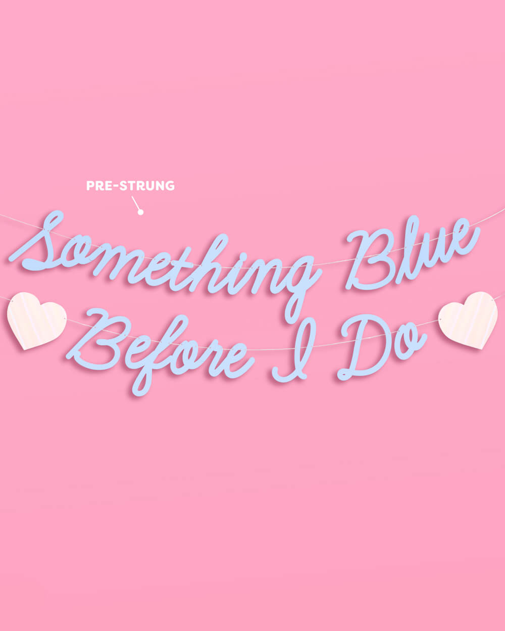 Something Blue Banner - matte blue banner - B.You Boutique & Boji Balloon Bar