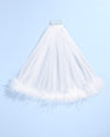 The Feather Veil - premium tulle w. feathered trim