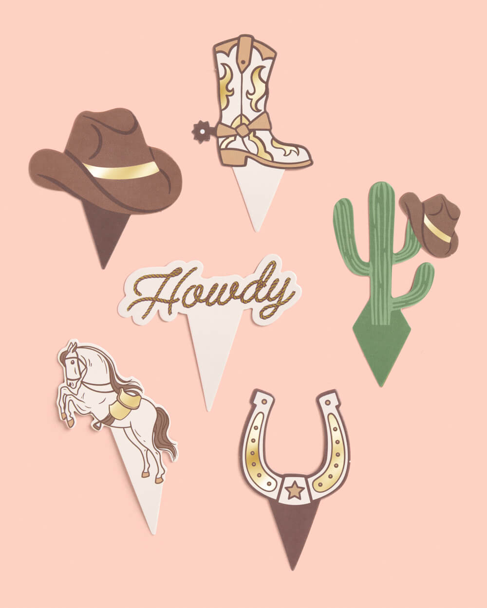 Saddle Up Cupcake Set - 24 liners + toppers - B.You Boutique & Boji Balloon Bar
