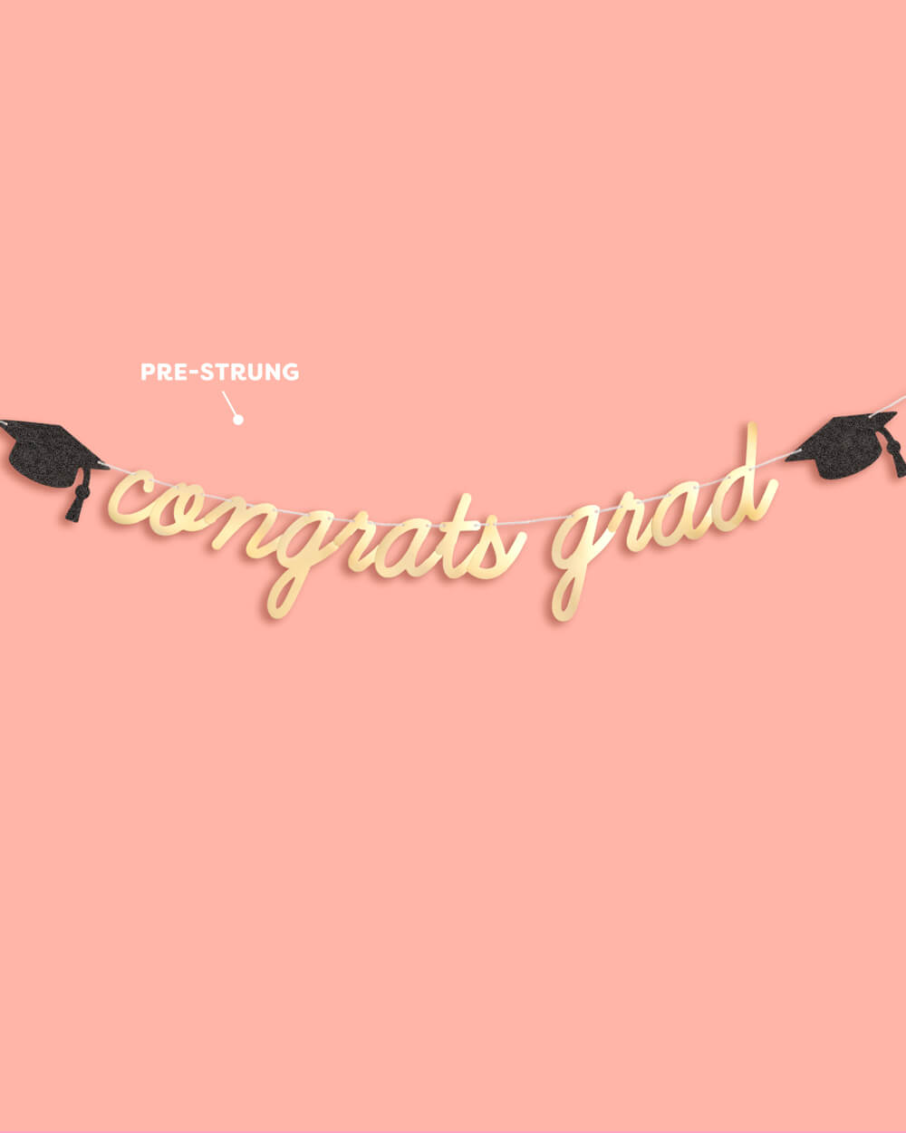 Congrats Grad Banner - two piece banner - B.You Boutique & Boji Balloon Bar