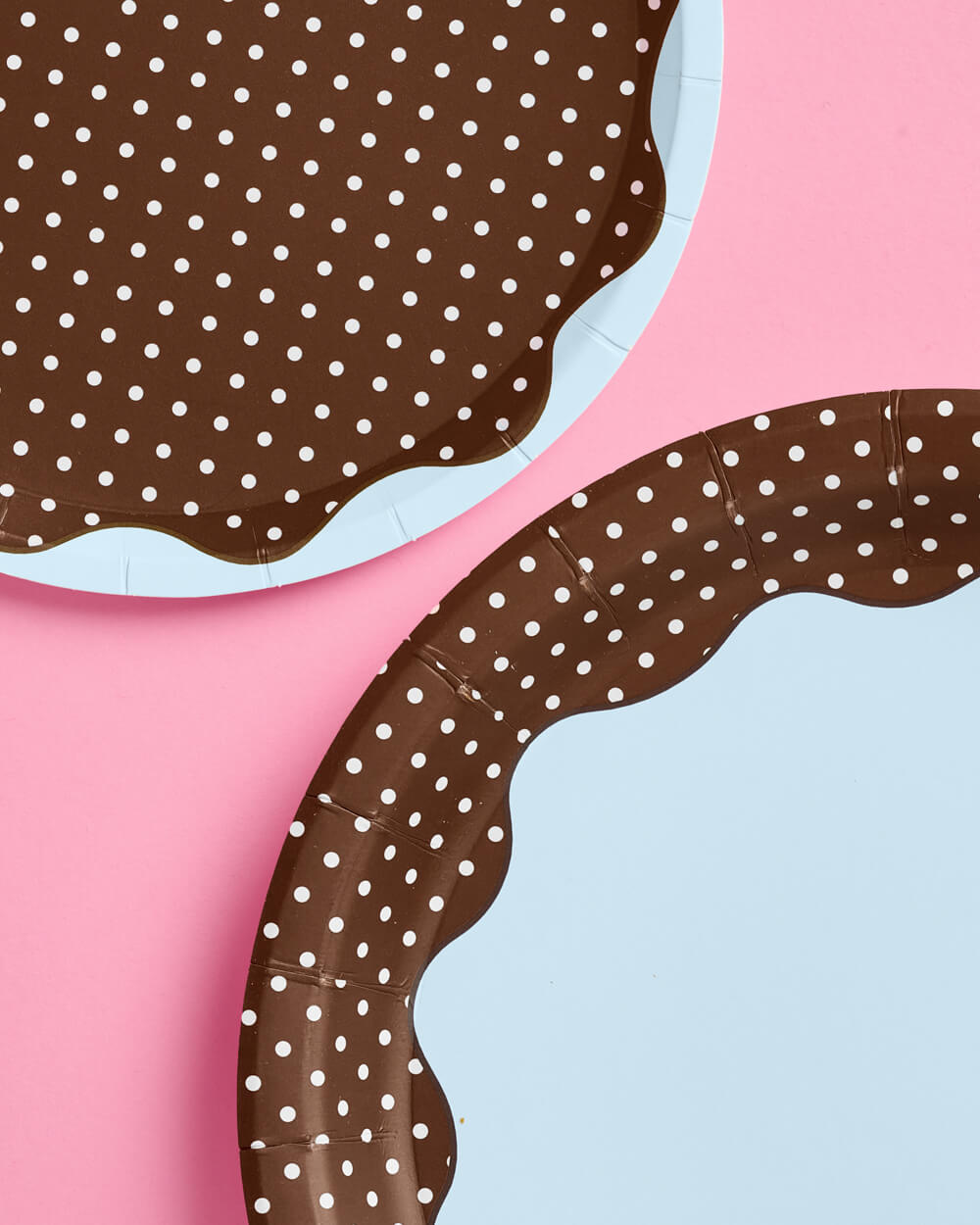 Cocoa Dot Paper Plate Set – 32 Count by XO Fetti