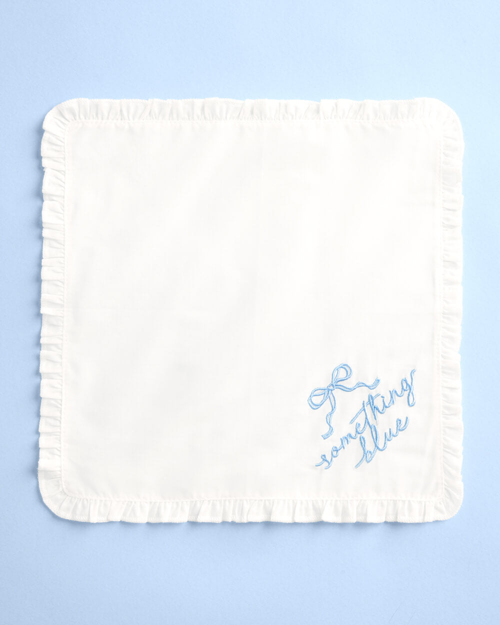 Something Blue Hanky - embroidered handkerchief - B.You Boutique & Boji Balloon Bar