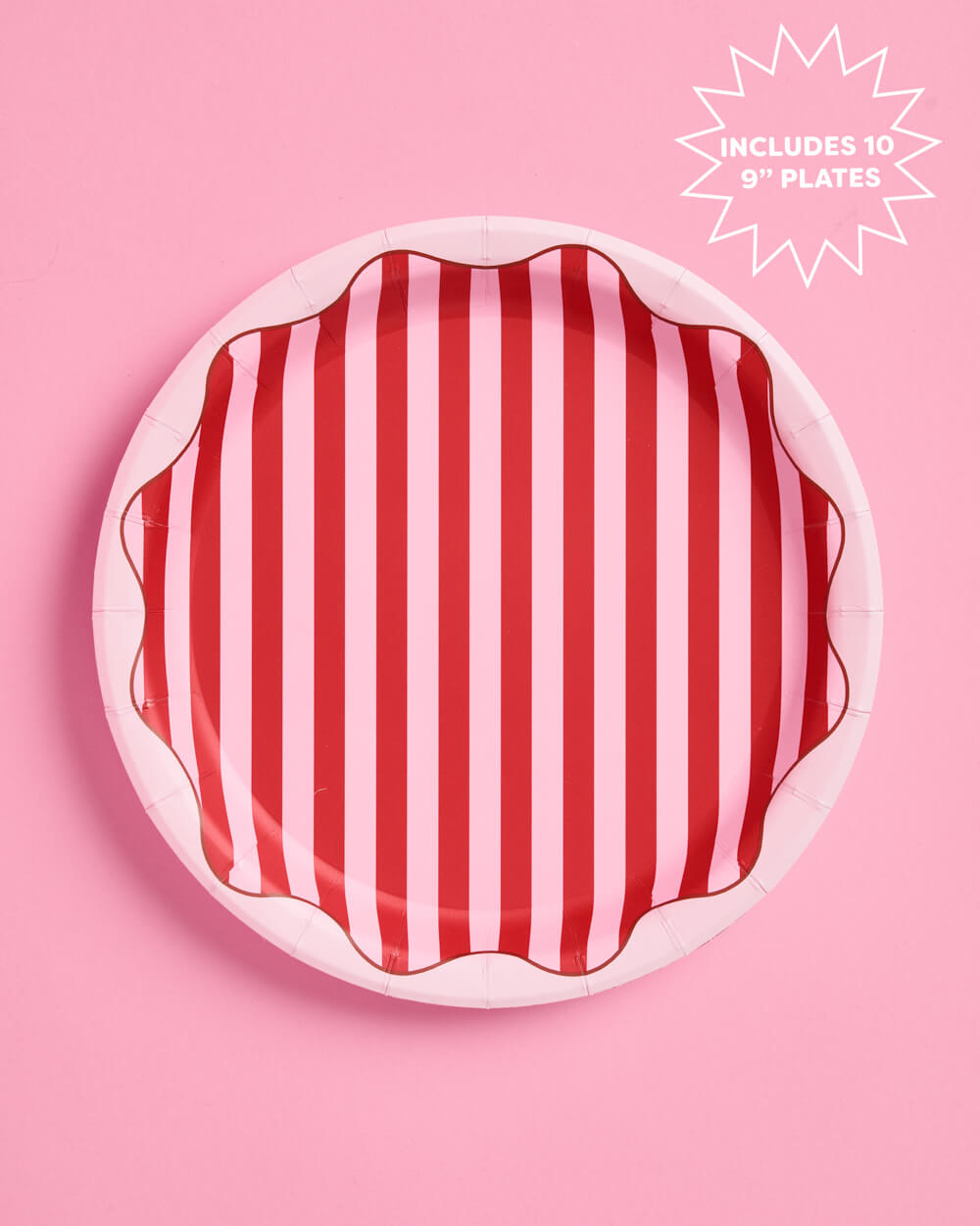 Candy Stripe Paper Plates – 9 Inch by XO Fetti