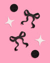 Little Black Bow Confetti - 200 pc glitter confetti