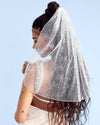 The Bow Veil - premium tulle w. rhinestones