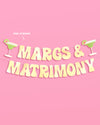 Margs & Matrimony Banner - gold foil banner