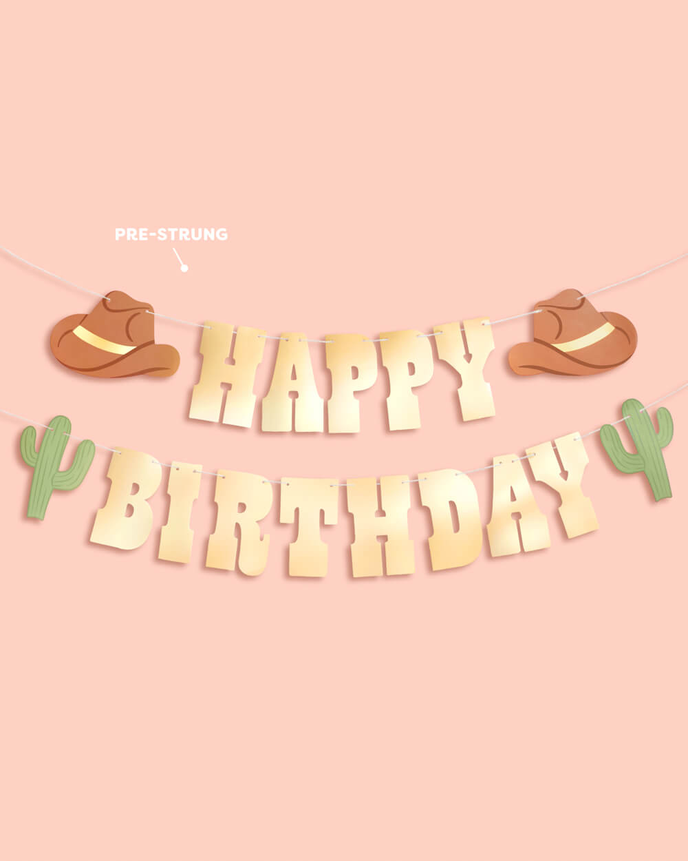 Wild Wild West Banner - gold foil banner - B.You Boutique & Boji Balloon Bar