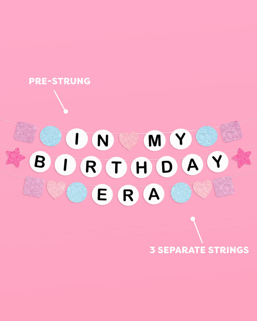 Bday Era Banner - friendship bracelet banner - B.You Boutique & Boji Balloon Bar