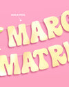 Margs & Matrimony Banner - gold foil banner
