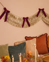Golden Bow Fringe - layered fringe + velvet bows - B.You Boutique & Boji Balloon Bar
