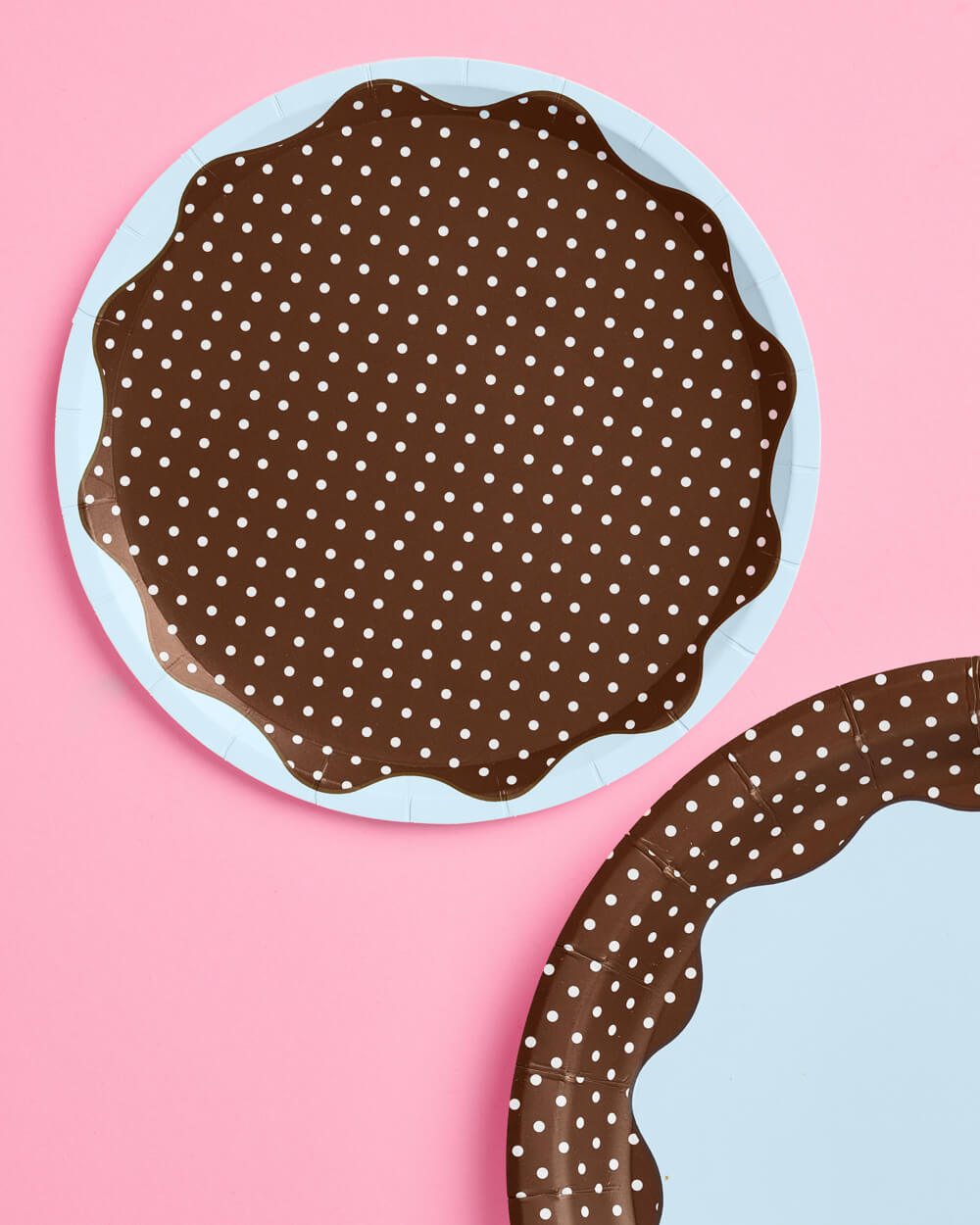 Cocoa Dot Paper Plates – 7 Inch by XO Fetti