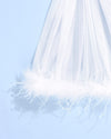 The Feather Veil - premium tulle w. feathered trim