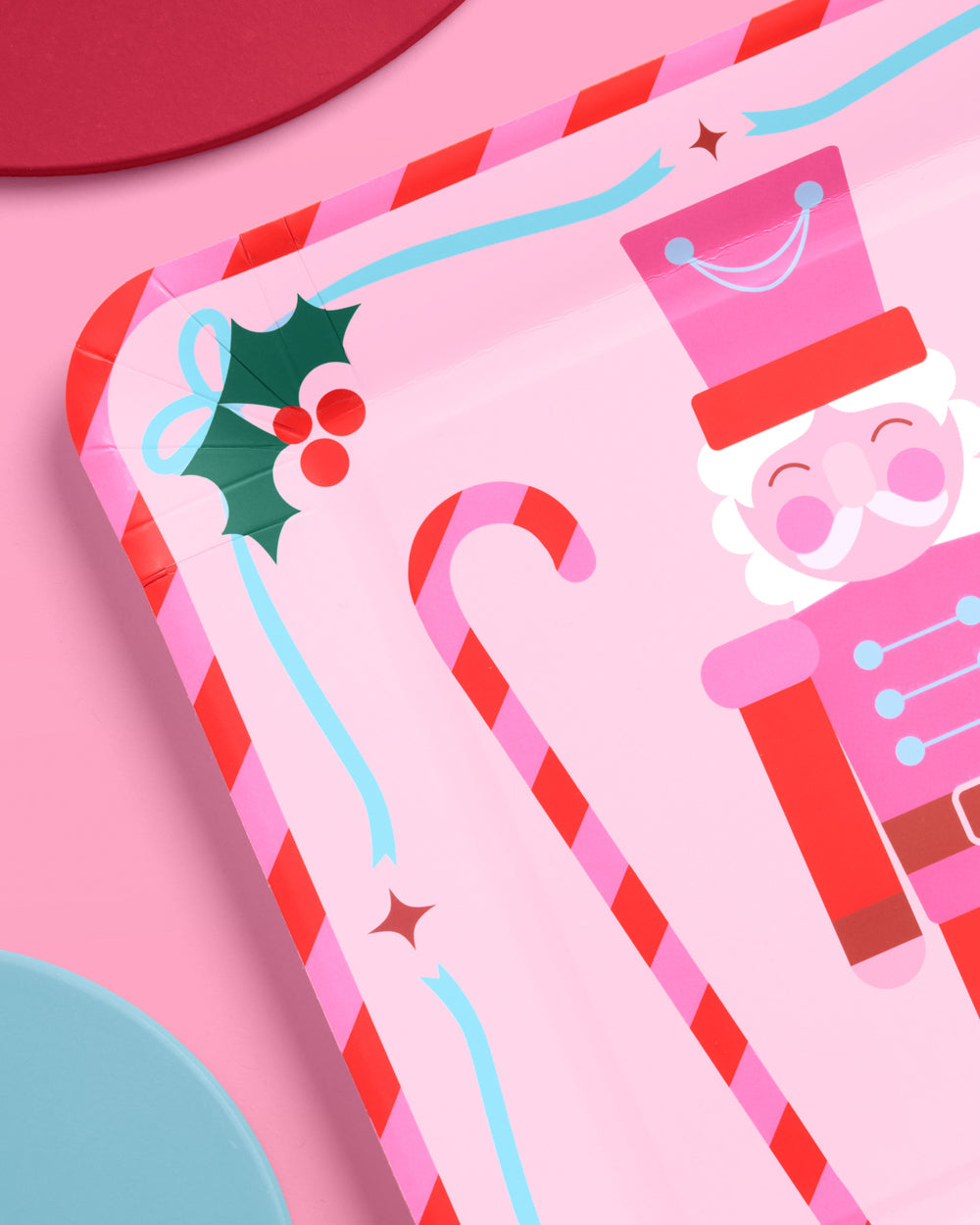 25 colorful Christmas Nutcracker paper plates