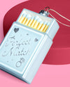 Perfect Match Ornament - blue matchbox ornament - B.You Boutique & Boji Balloon Bar