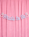 Blue Bride To Be Banner - matte blue + iridescent foil