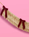 Golden Bow Fringe - layered fringe + velvet bows - B.You Boutique & Boji Balloon Bar