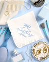 Something Blue Hanky - embroidered handkerchief - B.You Boutique & Boji Balloon Bar