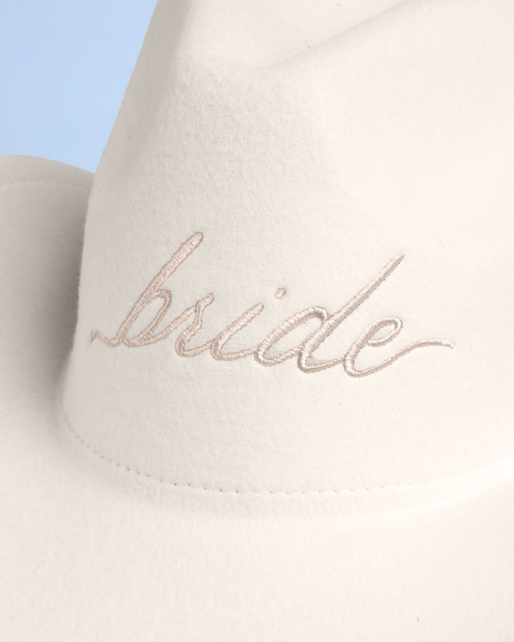 Bride Cowgirl Hat - embroidered felt hat + veil - B.You Boutique & Boji Balloon Bar
