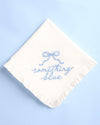 Something Blue Hanky - embroidered handkerchief - B.You Boutique & Boji Balloon Bar