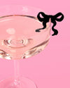Little Black Bow Drink Markers - 8 drink markers