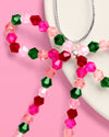 Beaded Bow Ornament Set - 6 beaded bows