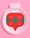 24 colorful Christmas ornament paper plates