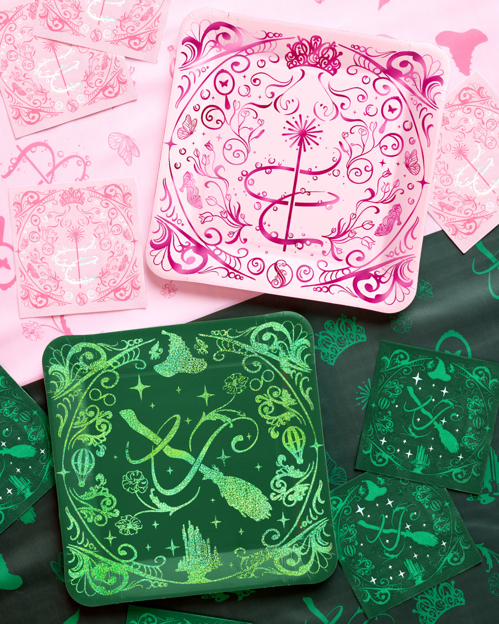 Emerald City Plates - 24 paper plates - B.You Boutique & Boji Balloon Bar