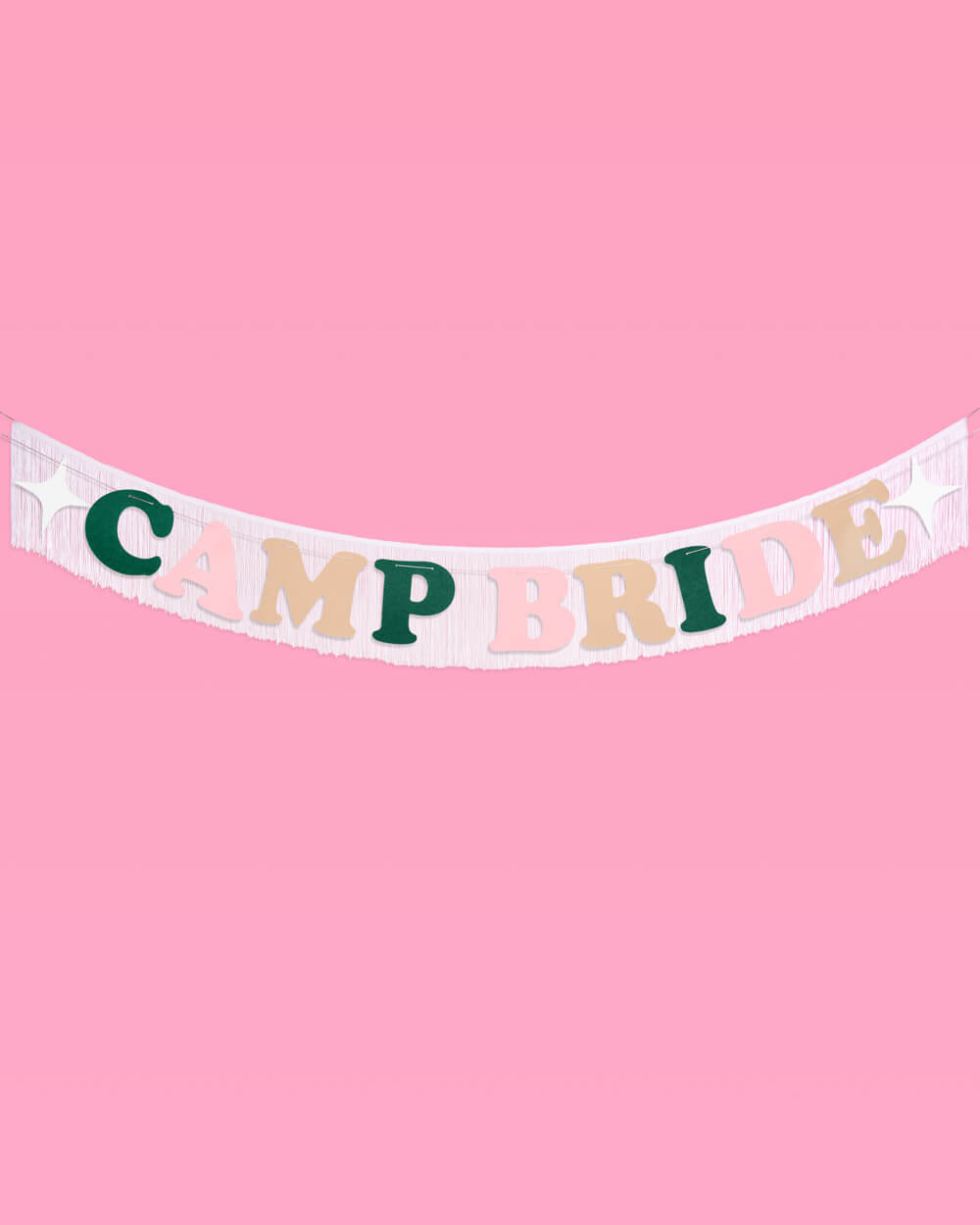 Camp Bride Banner - two piece banner - B.You Boutique & Boji Balloon Bar