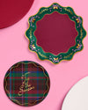 Tis the Season Christmas Plate Set 32 plates total: 16 large 9" plates + 16 small 7" dessert plates