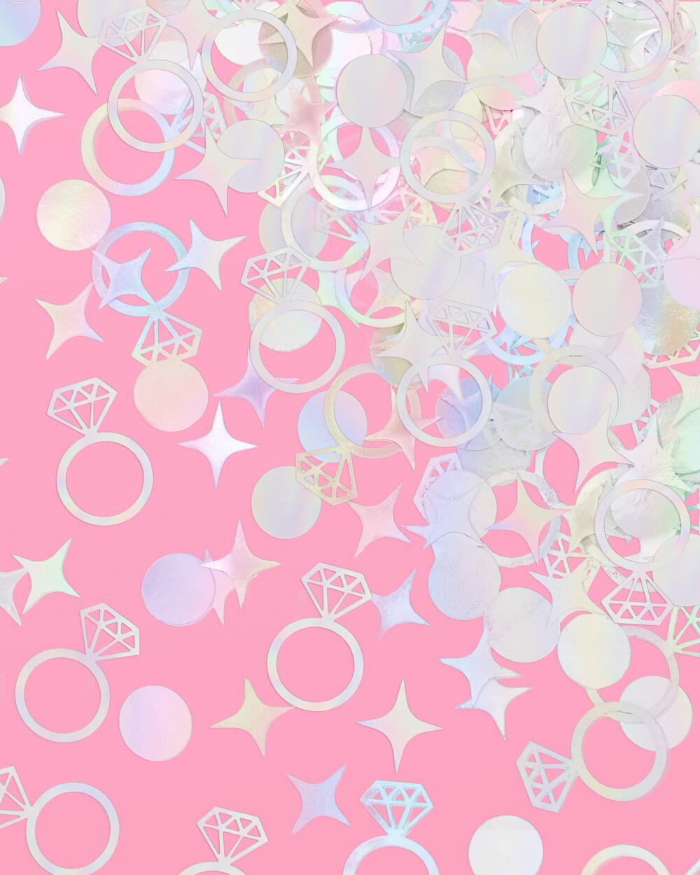 Engaged Era Confetti - 200 pc iridescent foil confetti - B.You Boutique & Boji Balloon Bar