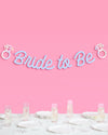 Blue Bride To Be Banner - matte blue + iridescent foil