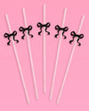 Little Black Bow Straws - 12 reusable straws