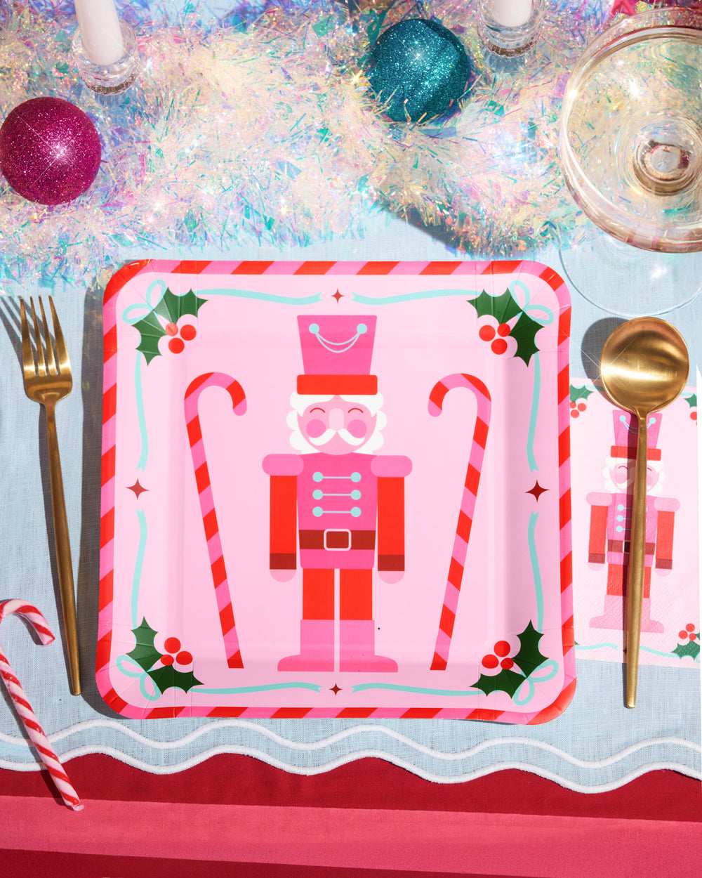 25 colorful Christmas Nutcracker paper plates