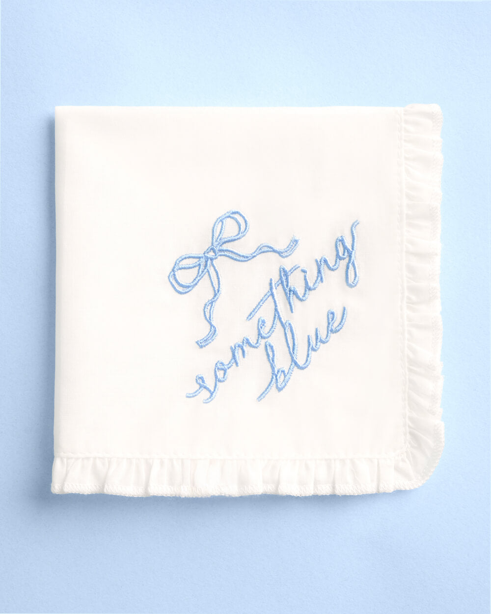 Something Blue Hanky - embroidered handkerchief - B.You Boutique & Boji Balloon Bar