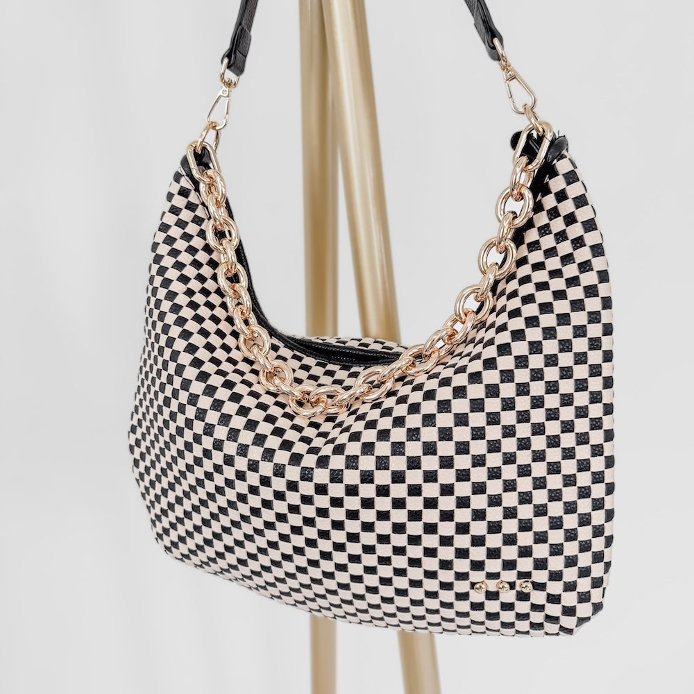 Sienna Slouchy Woven Shoulder Bag - B.You Boutique & Boji Balloon Bar