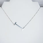 Large Letter / Initial Necklace In Silver