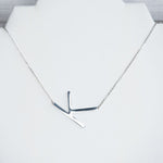 Large Letter / Initial Necklace In Silver