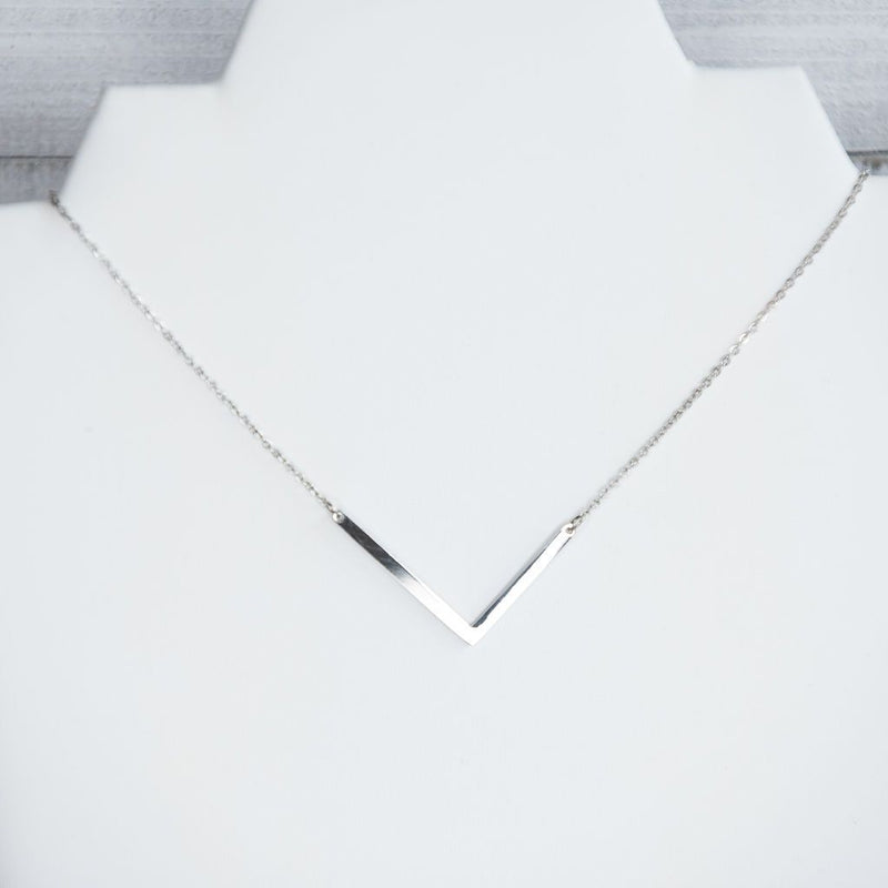 Large Letter / Initial Necklace In Silver