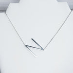 Large Letter / Initial Necklace In Silver