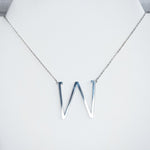 Large Letter / Initial Necklace In Silver