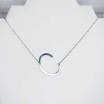 Large Letter / Initial Necklace In Silver