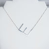 Large Letter / Initial Necklace In Silver