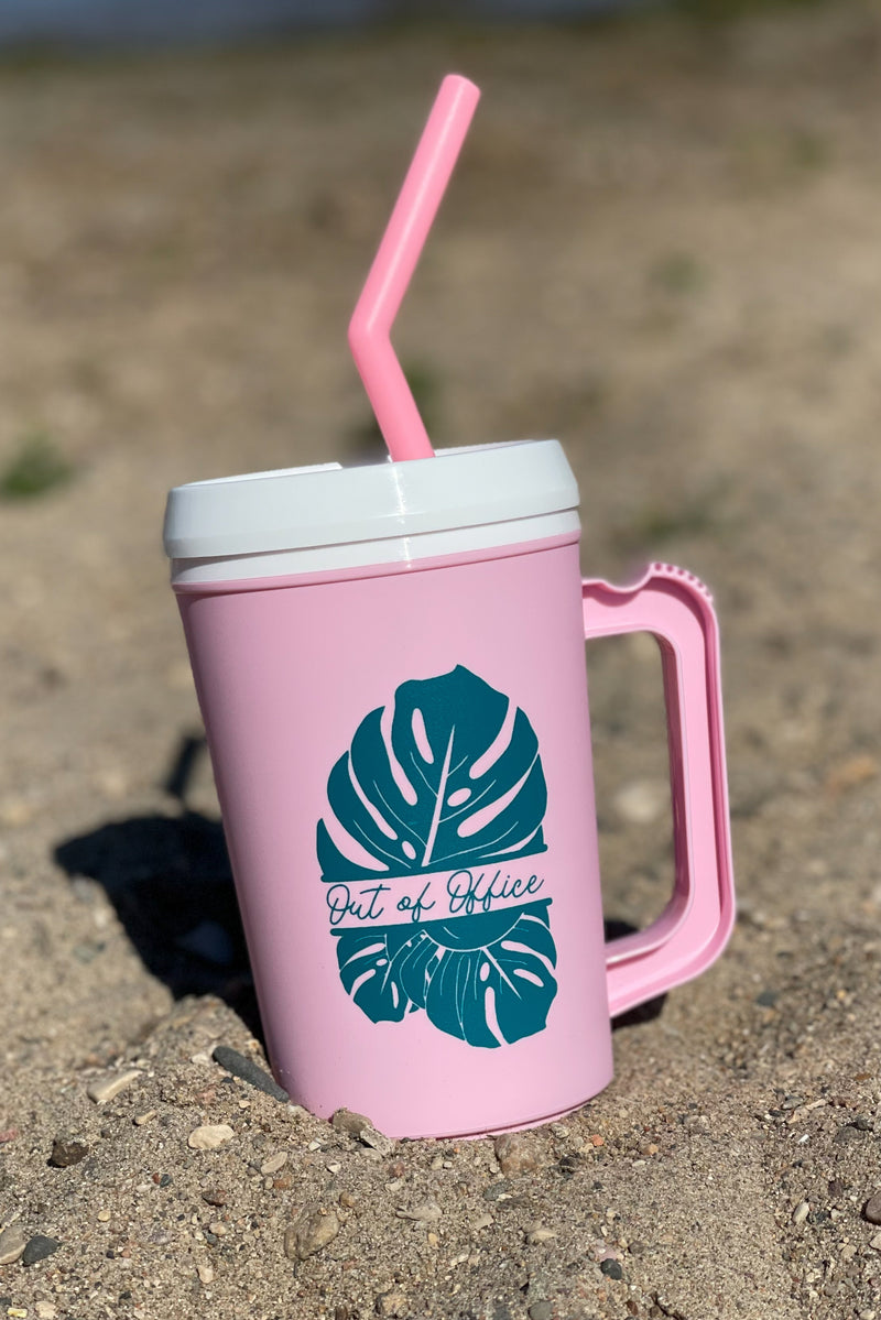 Out of Office Tumbler with Silicone Straw